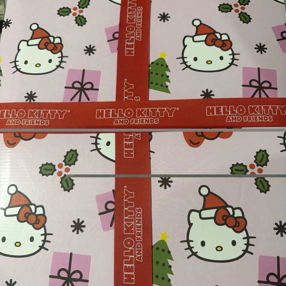 Hello‎ Kitty Christmas Pink Sherpa Backed Twin Blanket NWT/Box 60x90
